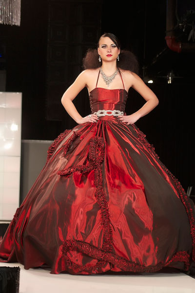 Finale gown at Red Ball 2011 Fashion Show - red grand ball gown